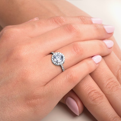 Pierścionek zaręczynowy This is Love: białe złoto, diament